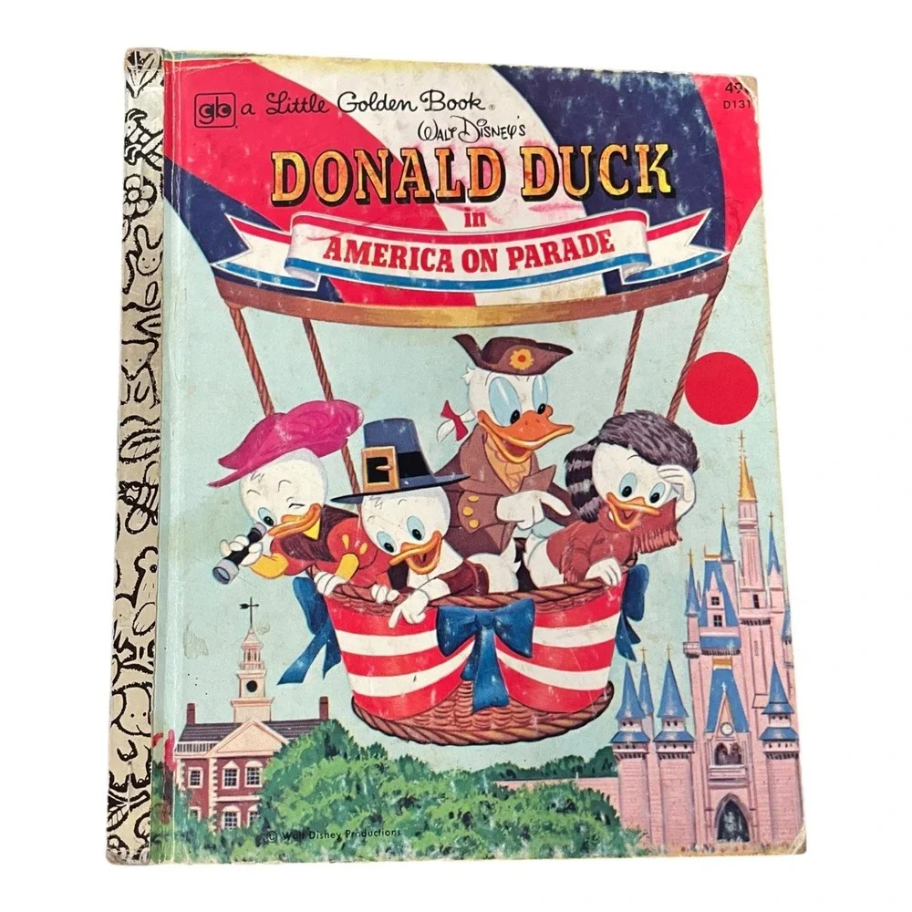 Vintage Walt Disney's Donald Duck in America on Parade Little Golden Book 1976